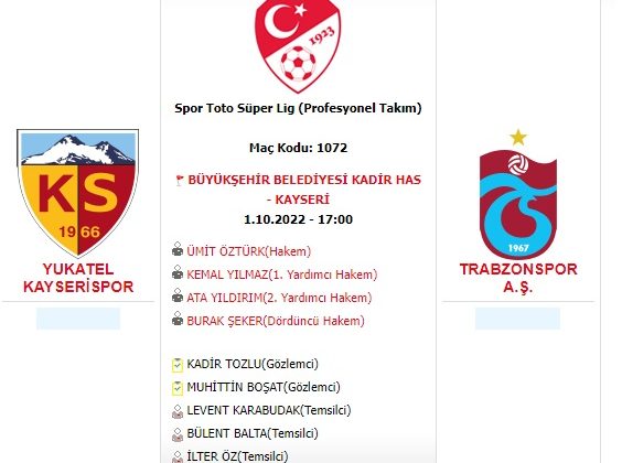 MAÇA DOĞRU… Kayserispor Trabzonspor rekabetinde son durum