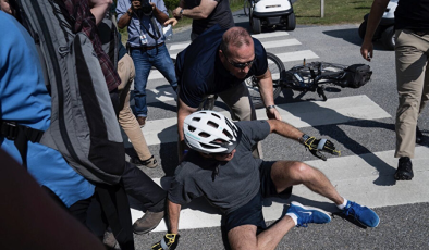 ABD Başkanı Biden bisikletten düştü