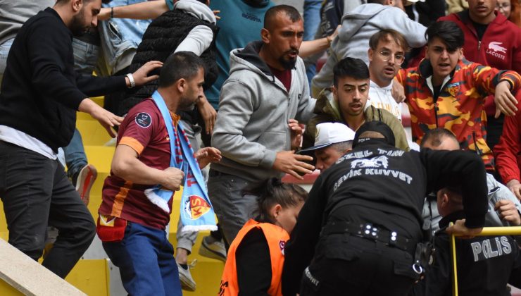 Beşiktaş’ın üçüncü golünden sonra tribünde sinirler gerildi
