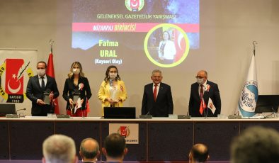 Kayseri gazeteciler cemiyeti ödül töreni