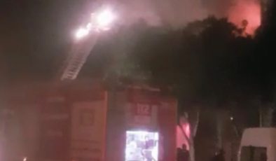 Toptancılar sitesinde yangın çıktı
