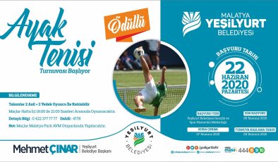 Yeşilyurt Belediyesi, 1.Ayak Tenisi Turnuvasıyla Sporseverlerle Buluşacak
