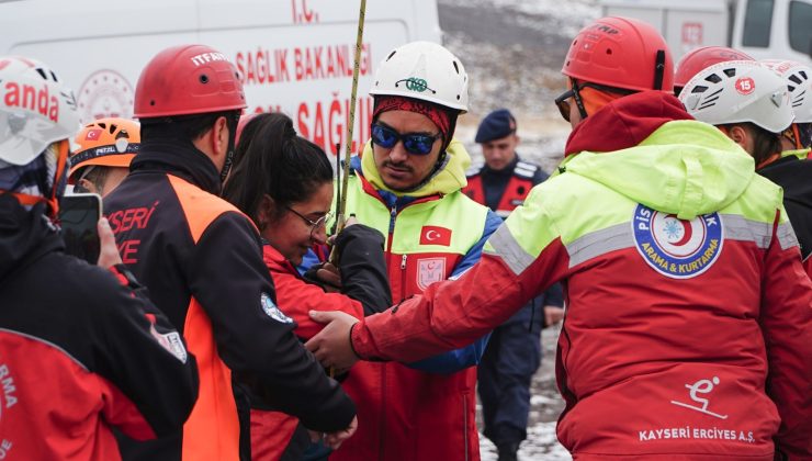 Erciyes’te yeni sezon öncesi kurtarma tatbikatı yapıldı