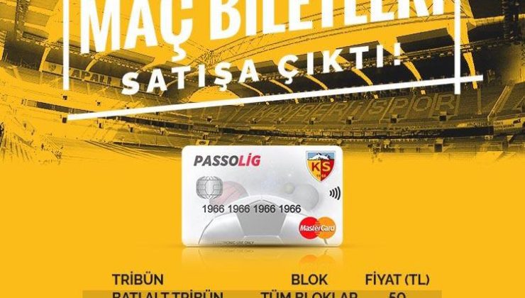 Kayserispor – Gençlerbirliği maç biletleri satışa çıktı