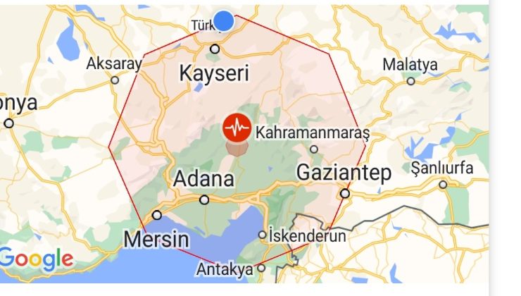 Adana da 5.5 şiddetinde deprem oldu