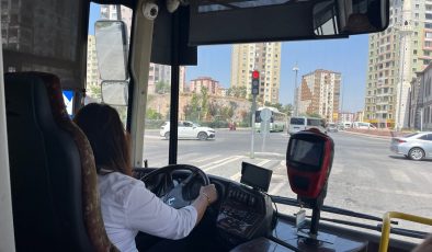 Kayserili kadın halk otobüsü şoförü dikkat çekti