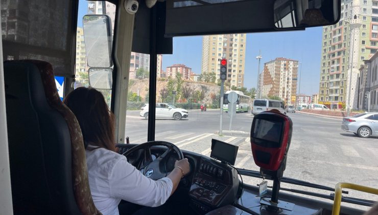 Kayserili kadın halk otobüsü şoförü dikkat çekti