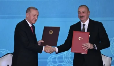 Recep Tayyip Erdoğan ile Azerbaycan Cumhurbaşkanı İlham Aliyev