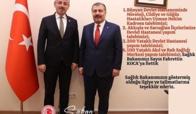 Vekil Çopuroğlu, sağlık konuları hakkında Bakan Koca ile görüştü