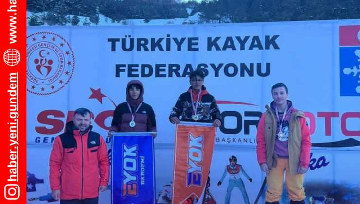 Kayserili snovbordcular Erzurum’dan 9 madalya aldılar