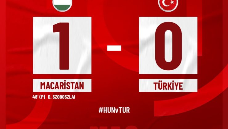 Macaristan 1-0 Türkiye