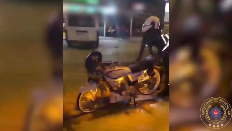 Vatandaşları rahatsız eden motosiklet sürücüleri yakalandı