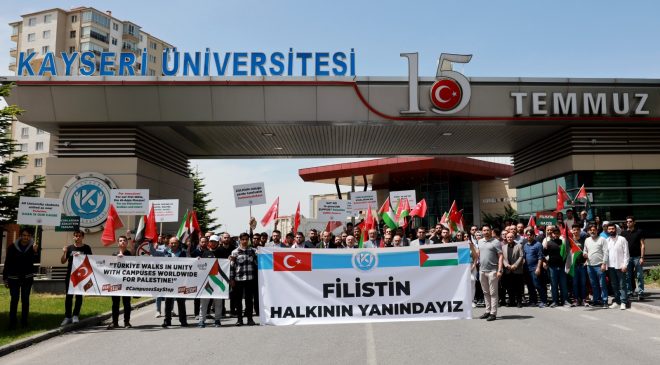 Kayseri Üniversitesi’nde  Filistin eylemi